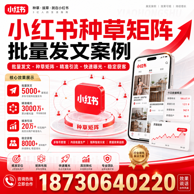 乌海小红书种草矩阵批量发文案例